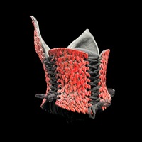 Red Dragon wearable ceramic corset by: Nicole Moan - Thumbnail 3