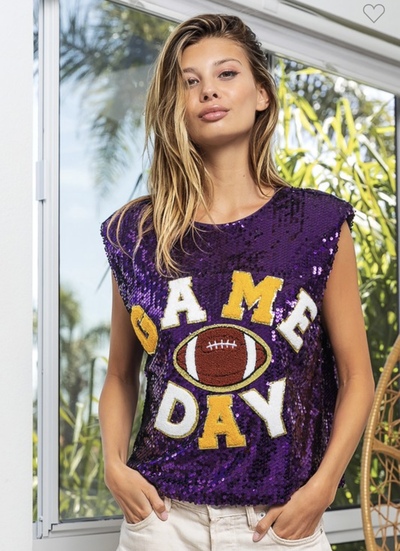 Game Day Sequin Top