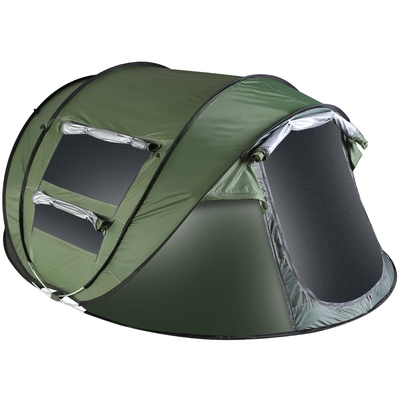 5-8 Person Pop Up Tent  Setup Camping Tent Waterproof Instant Setup Tent with 4 Mosquito Net Windows Carrying Bag for Hiking Climbing-Green-5-8 Person