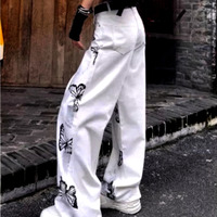 Stunning Hippie Tie-Dye Butterfly Print Oversize Wide-leg Pants Y2K Streetwear Amazing - Thumbnail 1