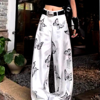 Stunning Hippie Tie-Dye Butterfly Print Oversize Wide-leg Pants Y2K Streetwear Amazing - Thumbnail 4