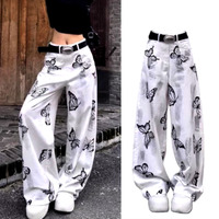 Stunning Hippie Tie-Dye Butterfly Print Oversize Wide-leg Pants Y2K Streetwear Amazing - Thumbnail 5