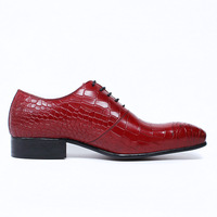 Oxford Men's Dress Lace Up Office Wedding Shoes Genuine Leather Stitching  - Thumbnail 2