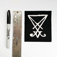 Lucifer Symbol Metal Punk Sew-on Patches - Thumbnail 1