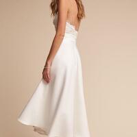 A Line Spaghetti Straps Backless Wedding Dresses - Thumbnail 3