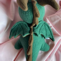 Green/Brown Western Dragon Plushie - Thumbnail 4