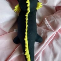 Black/Yellow Eastern Dragon Plushie - Thumbnail 4