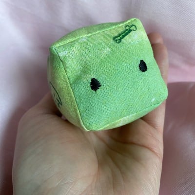 Light green jellycube cat toy