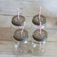 12 Daisy Cut Mason Jar Lids | Pewter-2