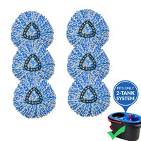 Spin Mop Refill Compatible with 2-Tank Ocedar Spin Mop Head Refill Accessory EasyWring Rinseclean Microfiber Mop Replacemet Refills Pack of 6 - Thumbnail 3