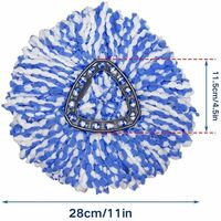 Spin Mop Refill Compatible with 2-Tank Ocedar Spin Mop Head Refill Accessory EasyWring Rinseclean Microfiber Mop Replacemet Refills Pack of 6 - Thumbnail 9
