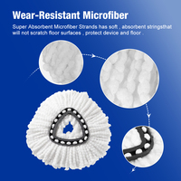 Compatible with 1-Tank Spin Mop Head for O-Cedar Spin Mop Refill, EasyWring Spin Mop Microfiber Refill, Easy Cleaning Mop Head Replacement 6pcs - Thumbnail 2