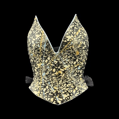 Street art 3 piece wearable ceramic corset by: nicole moan 