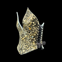 Street Art 3 piece wearable ceramic corset by: Nicole Moan  - Thumbnail 1