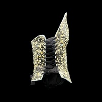 Street Art 3 piece wearable ceramic corset by: Nicole Moan  - Thumbnail 6