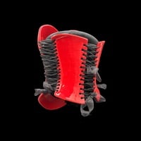 Red Tatas wearable ceramic corset by: Nicole Moan  - Thumbnail 3