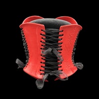 Red Tatas wearable ceramic corset by: Nicole Moan  - Thumbnail 4