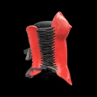 Red Tatas wearable ceramic corset by: Nicole Moan  - Thumbnail 6