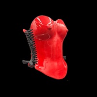 Red Tatas wearable ceramic corset by: Nicole Moan  - Thumbnail 7