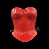 Red Tatas wearable ceramic corset by: Nicole Moan  - Thumbnail 8