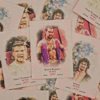 Bad wrestling gimmicks - series 1 custom wrestling trading card set