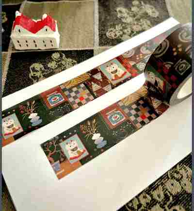 Odd Lucky Cat washi tape