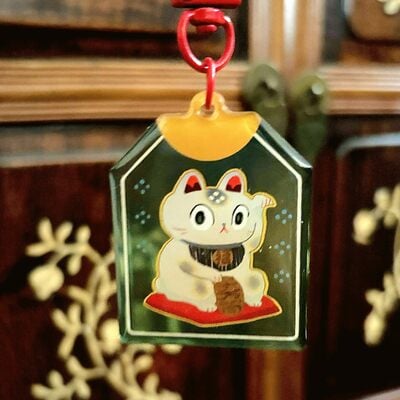 Odd lucky cat charm