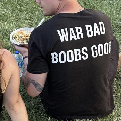 Free shipping-war bad b 0 0 bs good tee - Thumbnail 1