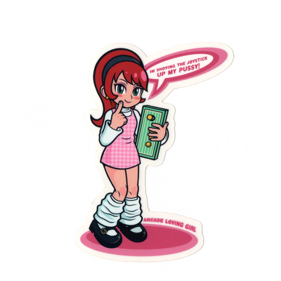 Arcade Loving Girl Sticker