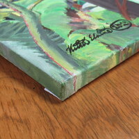 "Raspberries" Acrylic painting on 11 x 14 inch stretched canvas, Original artwork by N.E.Thompson - Thumbnail 6