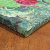 "Raspberries" Acrylic painting on 11 x 14 inch stretched canvas, Original artwork by N.E.Thompson - Thumbnail 8