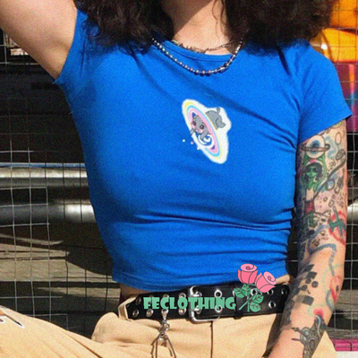 (no refund and exchange)round neck short sleeve animal print breathable t-shirt