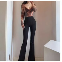 Retro style mesh printed lace long sleeve underwire fishbone square neck slim fit waist jumpsuit - Thumbnail 2