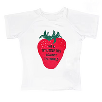 ME & MY LITTLE T I T S AGAINST THE WORLD BABY TEE - Thumbnail 1