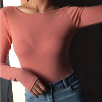 (NO REFUND AND EXCHANGE)Large U-neck long-sleeved cleansing bodysuit - Thumbnail 4