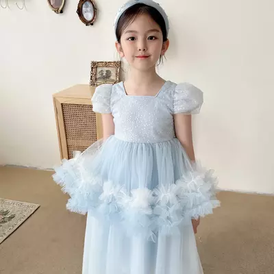 Kids girls lace wedding dresses childrens formal dresses pageant dress