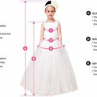 Kids Girls Lace Wedding dresses childrens formal dresses Pageant Dress - Thumbnail 2