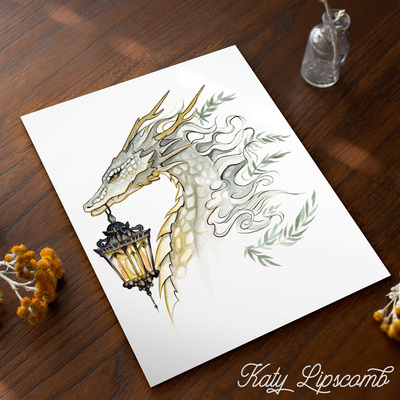 Lantern dragon - print