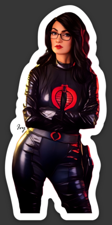 Baroness 1.42″ × 3″ die cut sticker