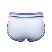 3PK Mesh gauze men's sexy underwear mesh holes quick-dry cut-out briefs underpants White JM388 - Thumbnail 2