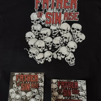 Father of sin rise t-shirt/cd/sticker bundle