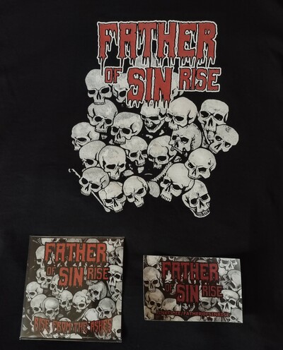 Father Of Sin Rise T-shirt/CD/Sticker Bundle