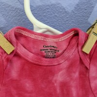 Newborn baby bodysuit tie dye pink fuchsia  - Thumbnail 2