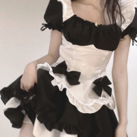 Halloween  Sexy French maid costume with accessories - Thumbnail 3