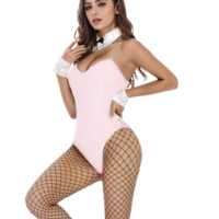 Sexy Halloween Bunny Girl Costume Pink or Black with accessories - Thumbnail 5