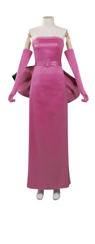 Marilyn Halloween Costume Pink and Black Dress with accessories