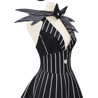 Halloween sexy jack skellington dress costume  - Thumbnail 3