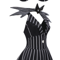 Halloween Sexy Jack Skellington Dress Costume  - Thumbnail 4