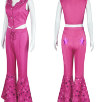 Doll  Western Halloween Costume Pink - Thumbnail 1