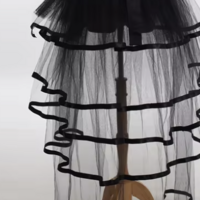 Burlesque Tulle skirt  tie Waist costume - Thumbnail 7